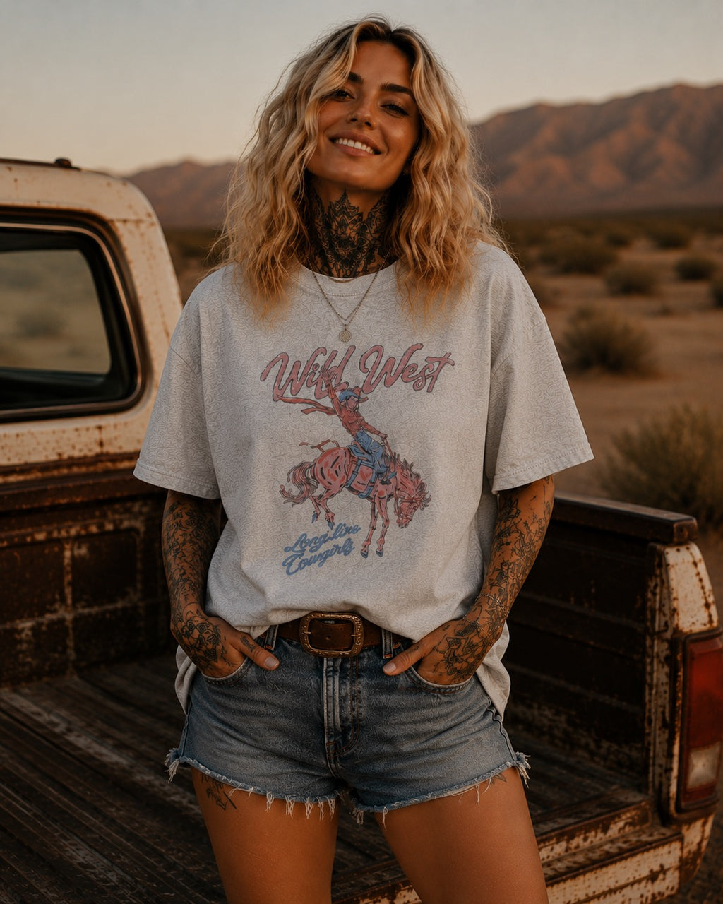 Wild West rodeo babe tee