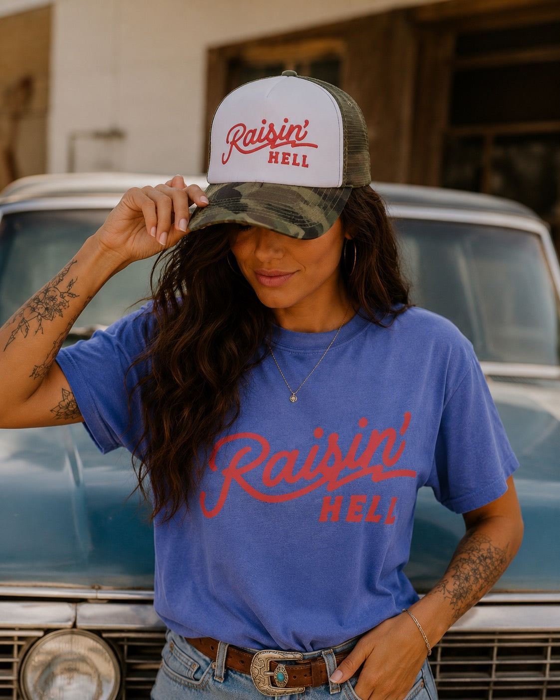 Raisin' Hell Trucker Hat