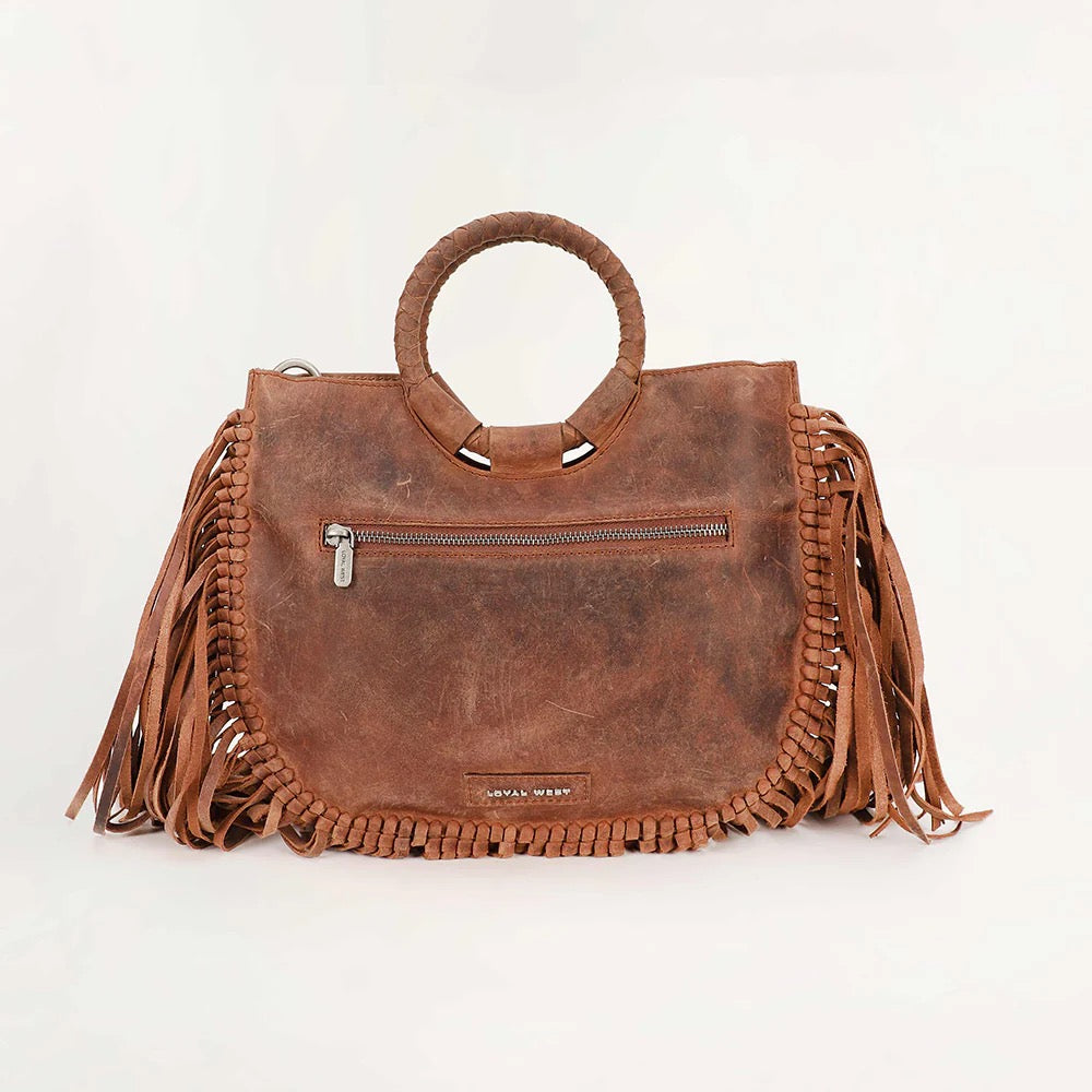 Whiskey River Premium Leather Fringe Bag