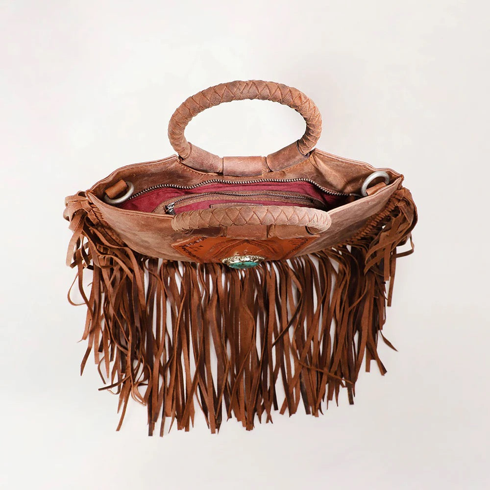 Whiskey River Premium Leather Fringe Bag