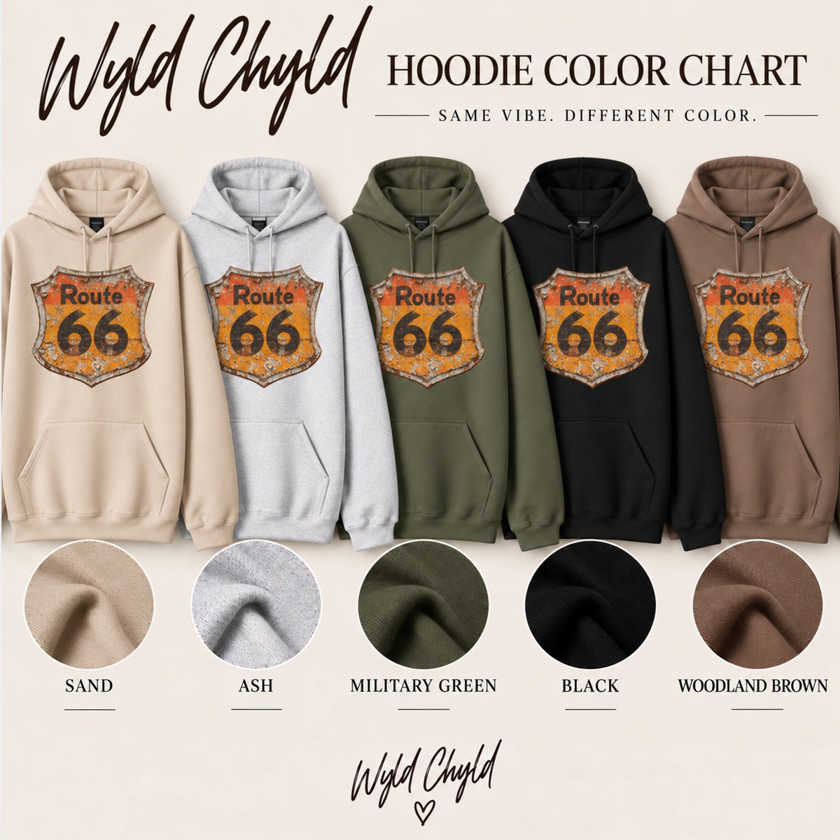 Vintage Route 66 Vintage Graphic Pullover