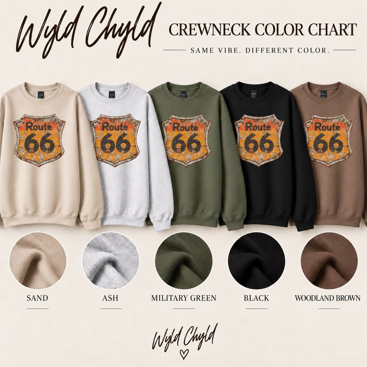 Vintage Route 66 Vintage Graphic Pullover