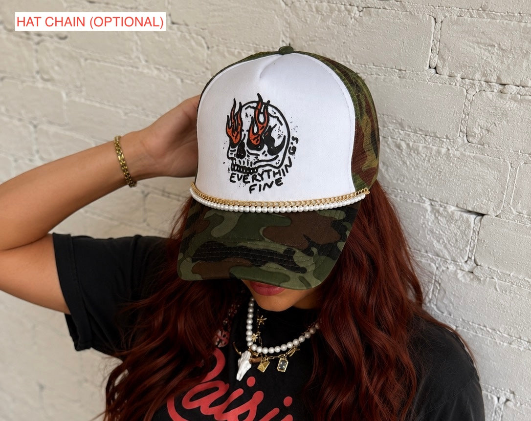 Everything's Fine Camo Trucker
