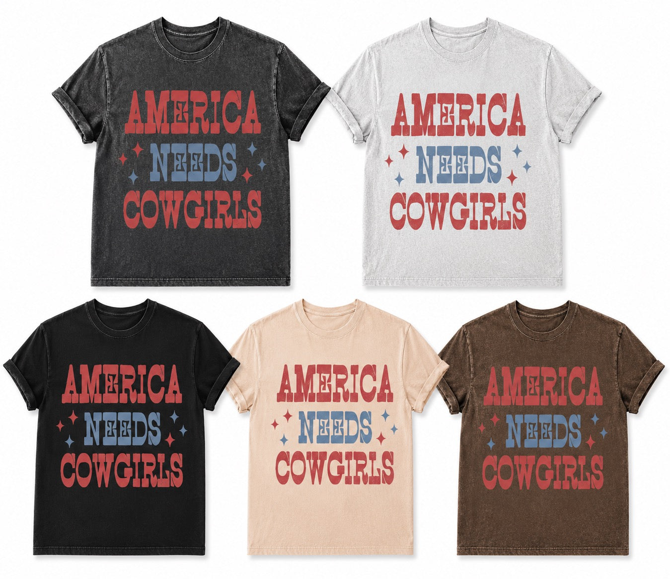 America Needs Cowgirls Tee