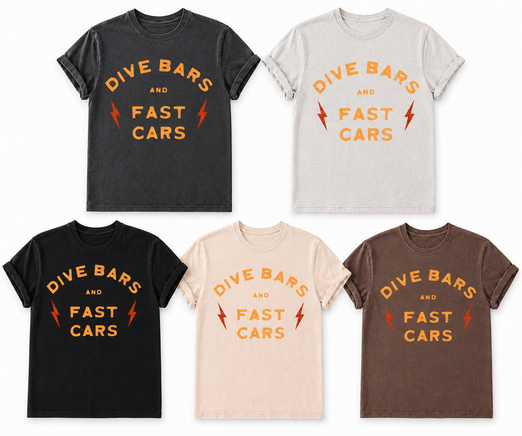 Dive Bars & Fast Cars Vintage Tee