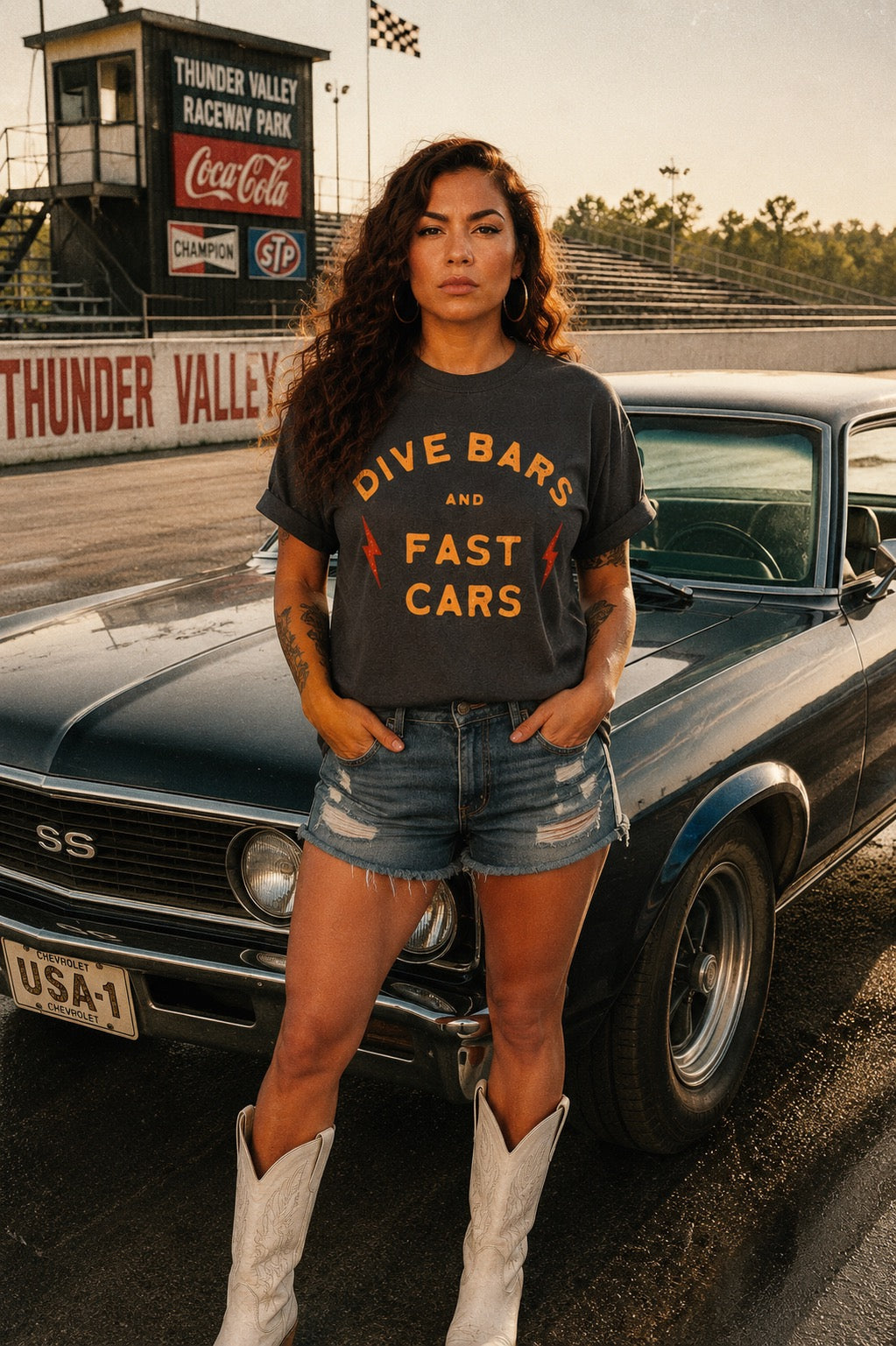 Dive Bars & Fast Cars Vintage Tee