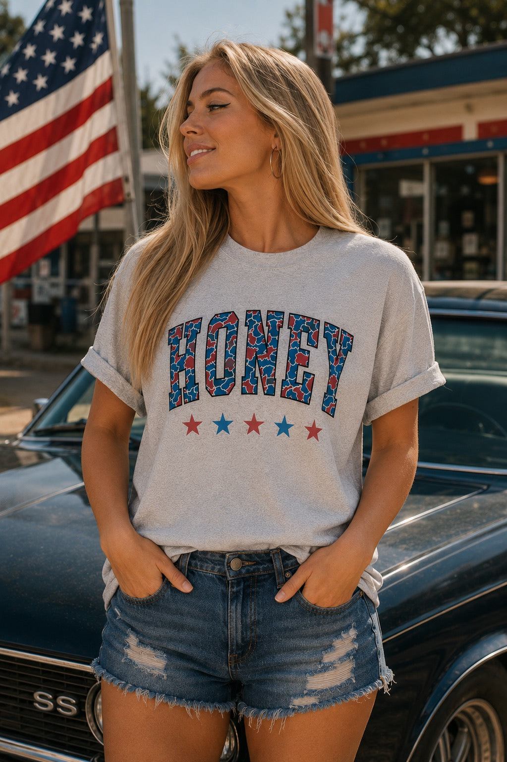 American Honey Camo Tee