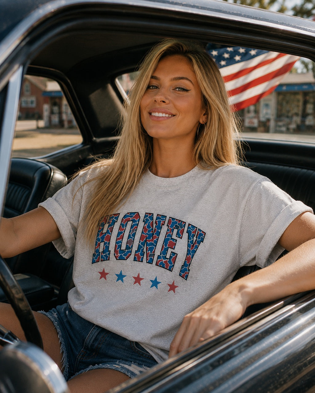 American Honey Camo Tee