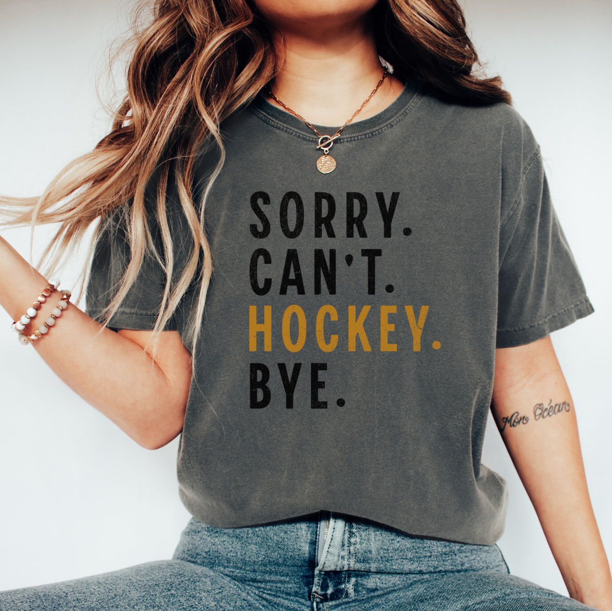 Sorry. Can't. Hockey. Bye. Graphic Tee