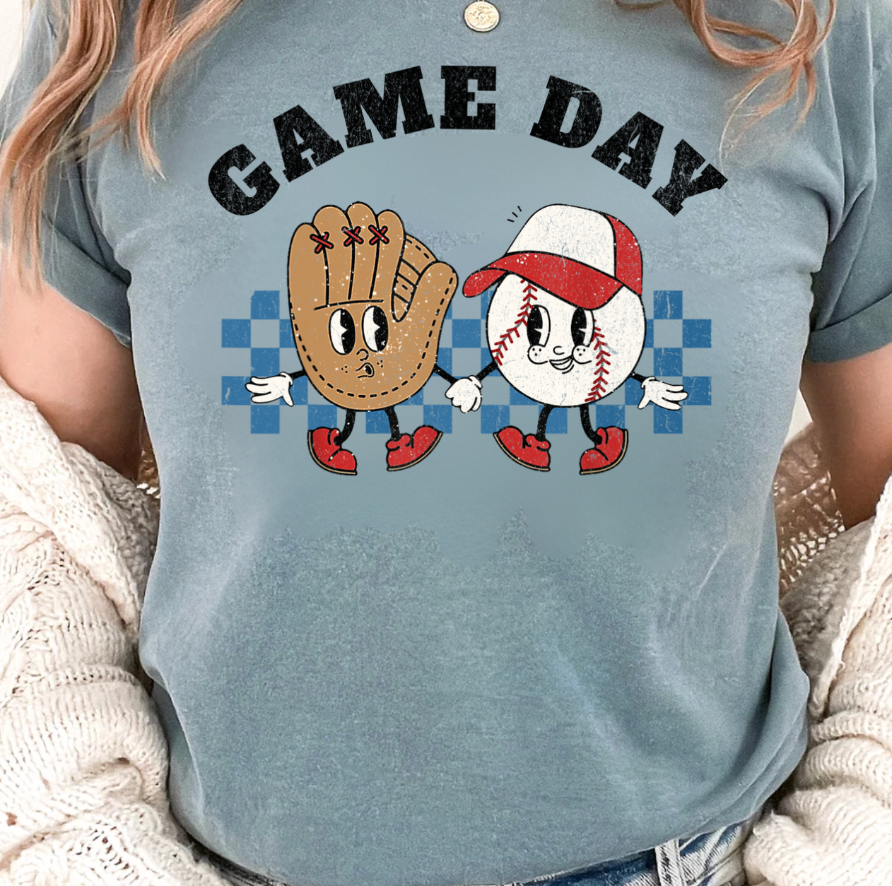 Retro Game Day Baseball Tee