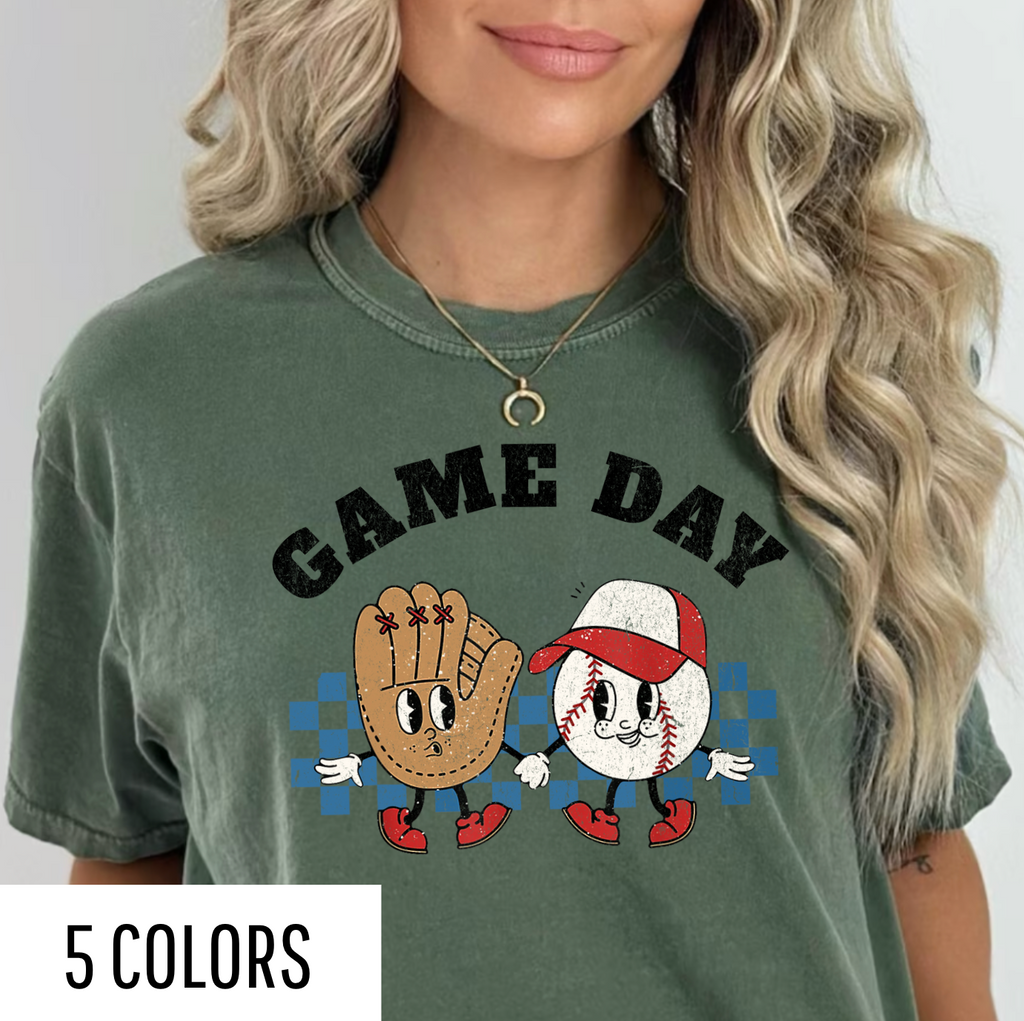 Retro Game Day Baseball Tee