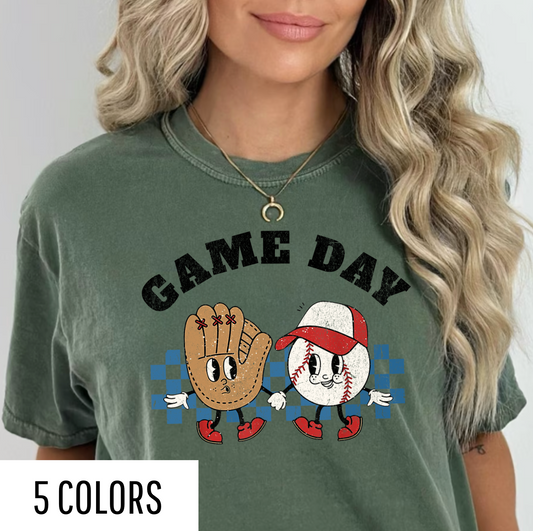 Retro Game Day Baseball Tee