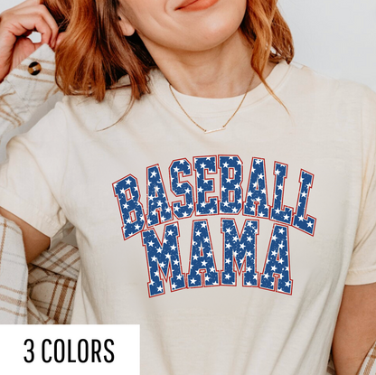 Baseball Mama Varsity Stars Tee