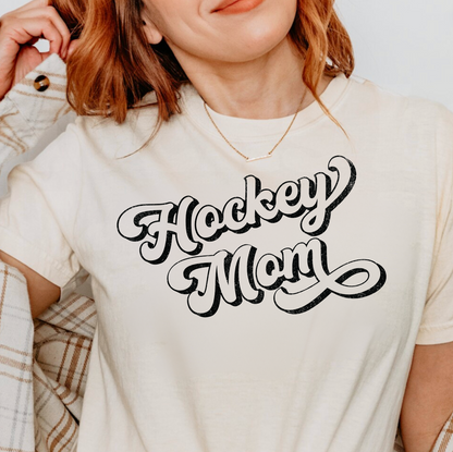 Retro Distressed Hockey Mom Graphic Tee