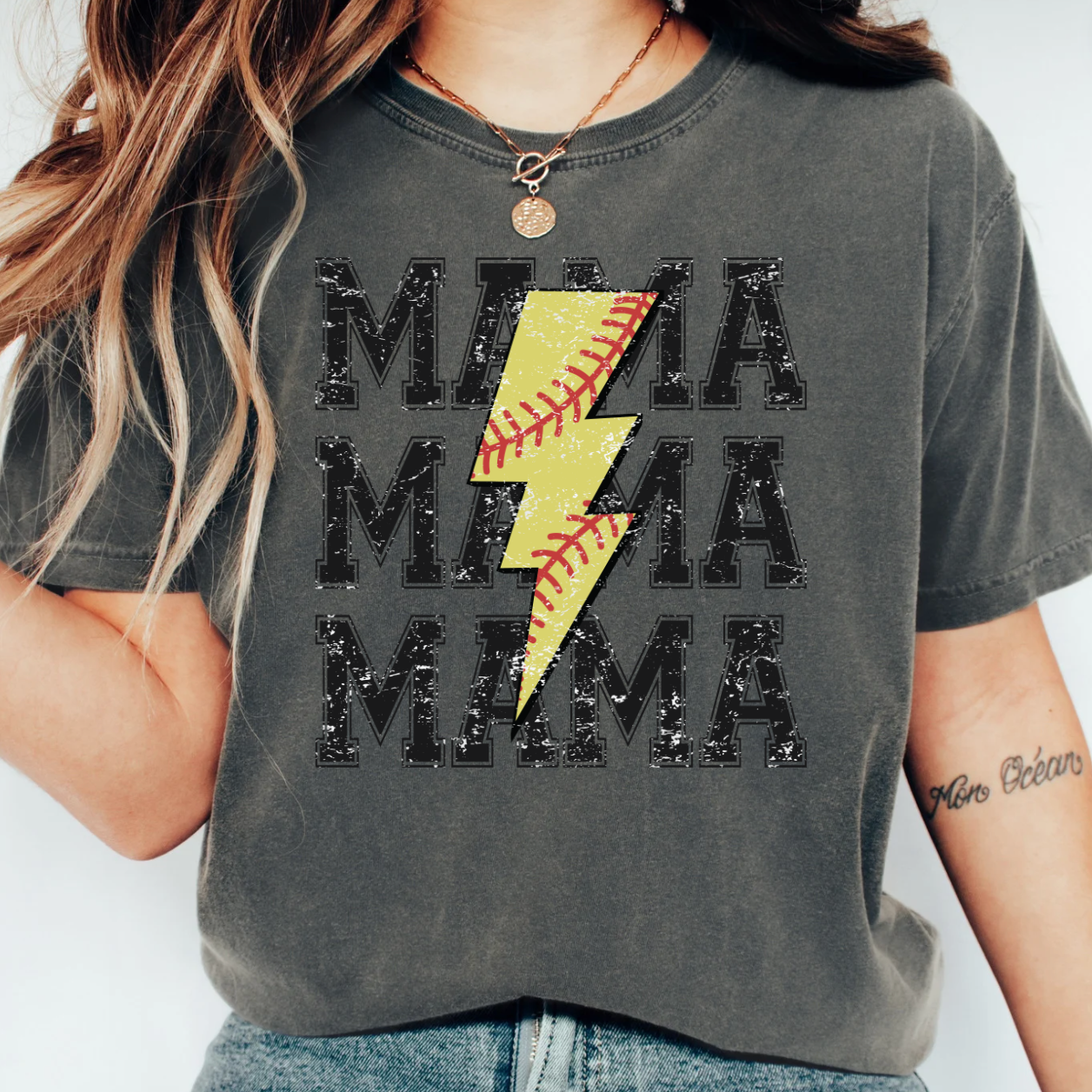 Softball Mama Bolt Graphic Tee