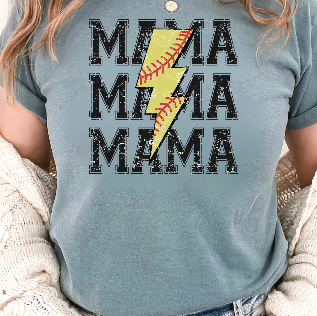 Softball Mama Bolt Graphic Tee