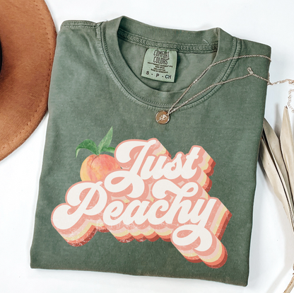 Just Peachy Distressed Graphic Tee