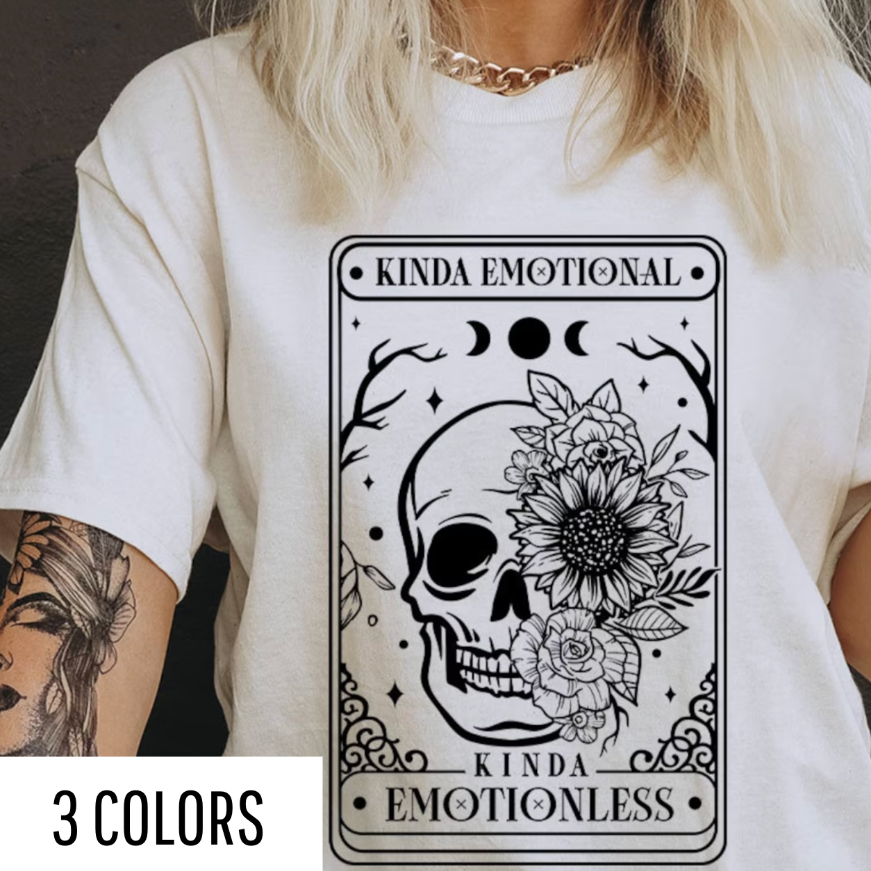 Skeleton Tarot Card Graphic Tee