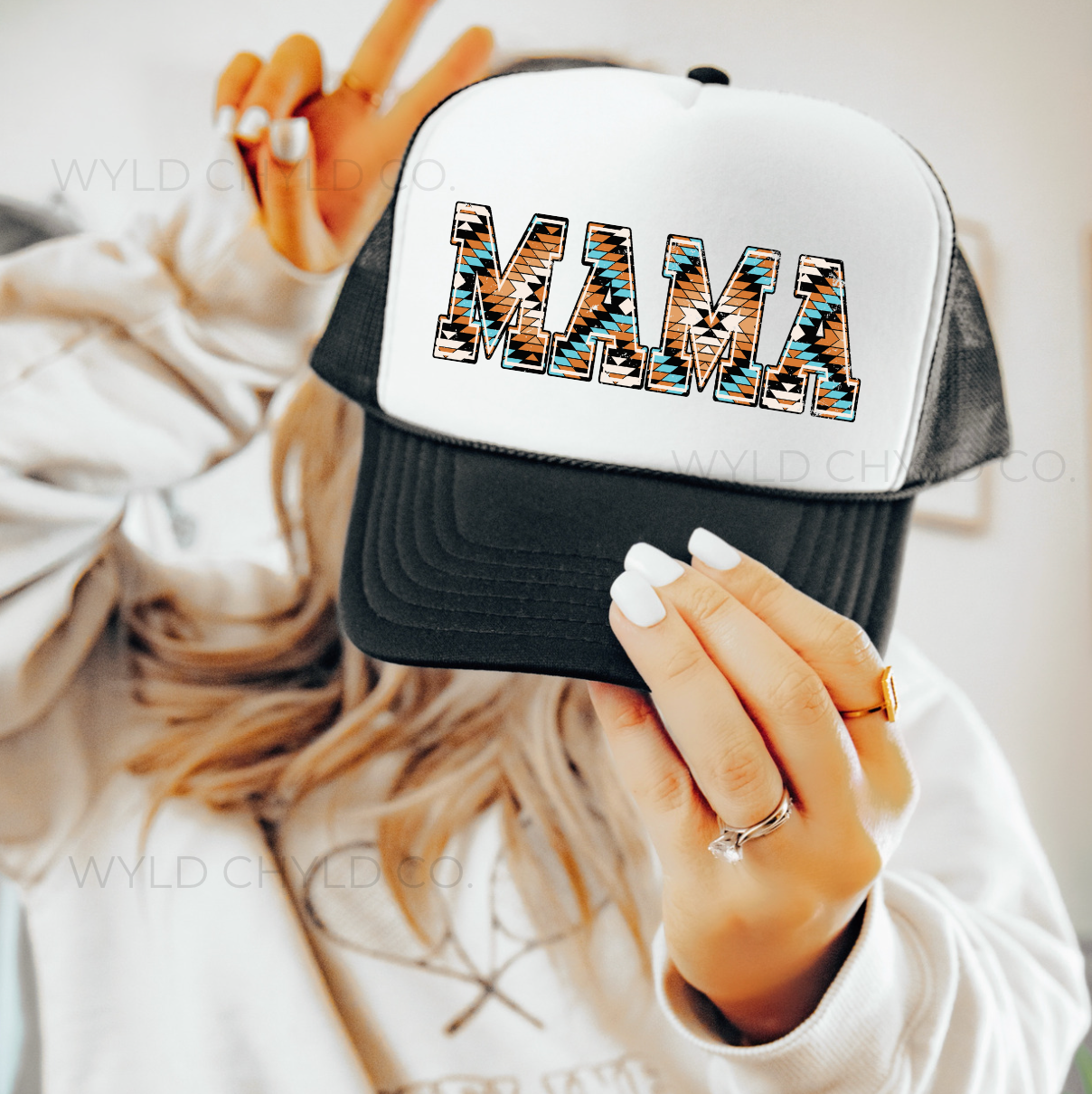 Western Aztec Mama Trucker Hat