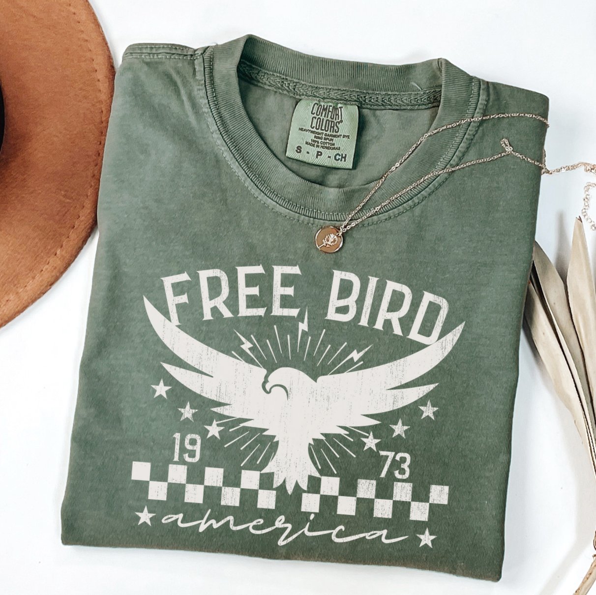 Free Bird America Distressed Graphic Tee