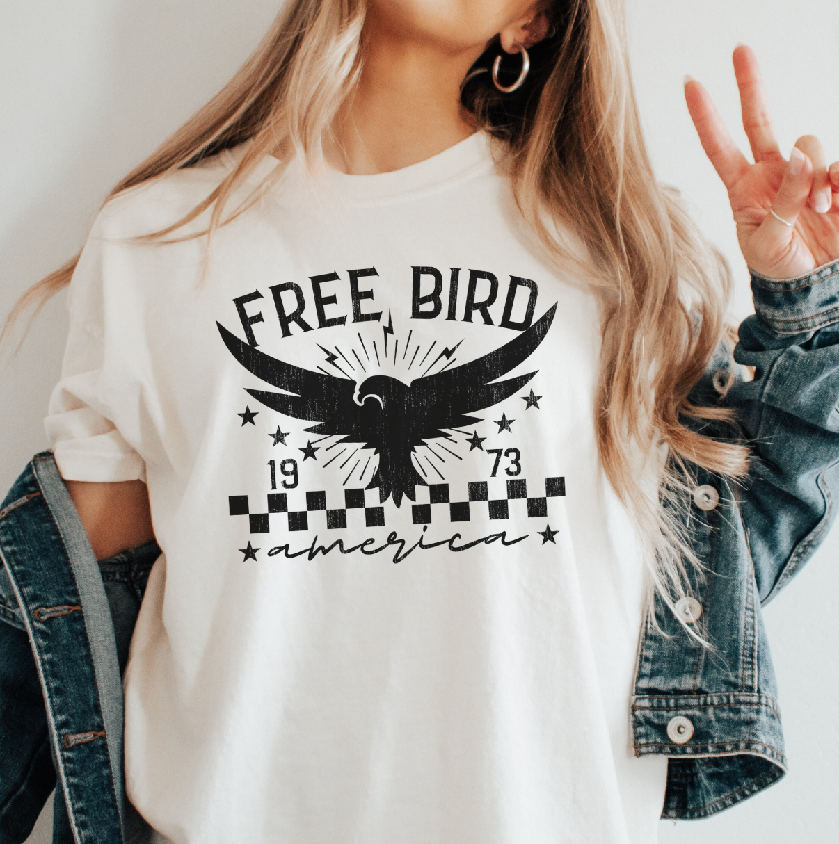 Free Bird America Distressed Graphic Tee