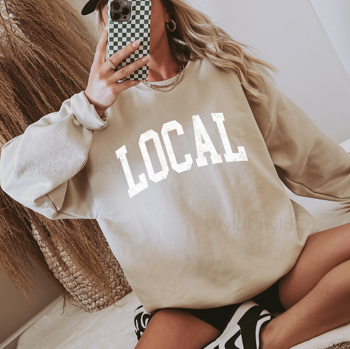 LOCAL Distressed Varsity Sweatshirt