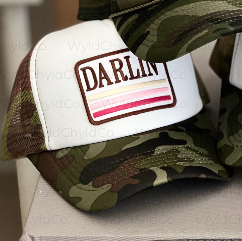 Darlin' Embroidered Patch Trucker