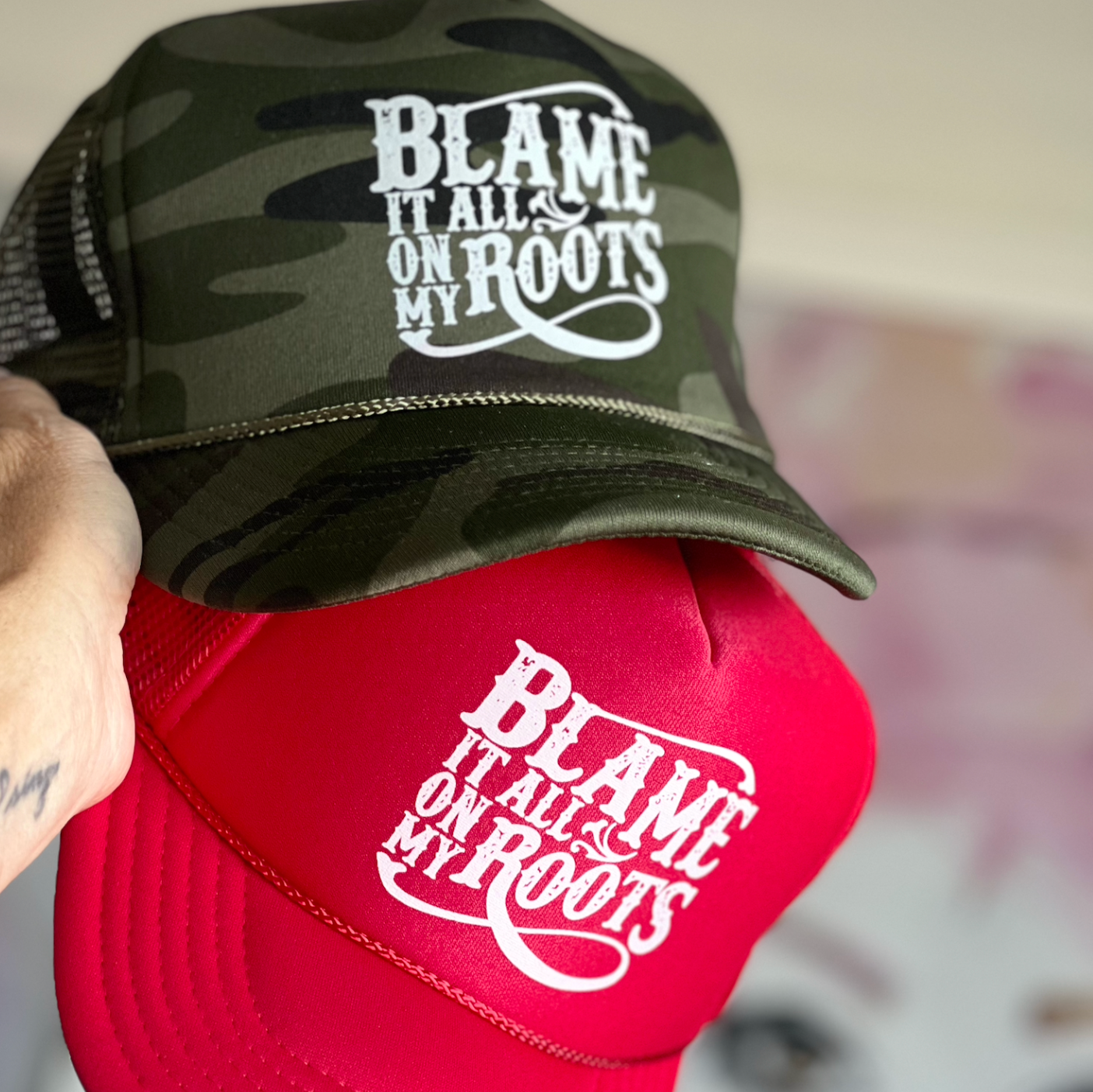 Blame it All On My Roots Trucker Hat