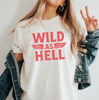 Wild As Hell Distressed Graphic Tee