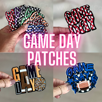 Retro Checkered Game Day Patches