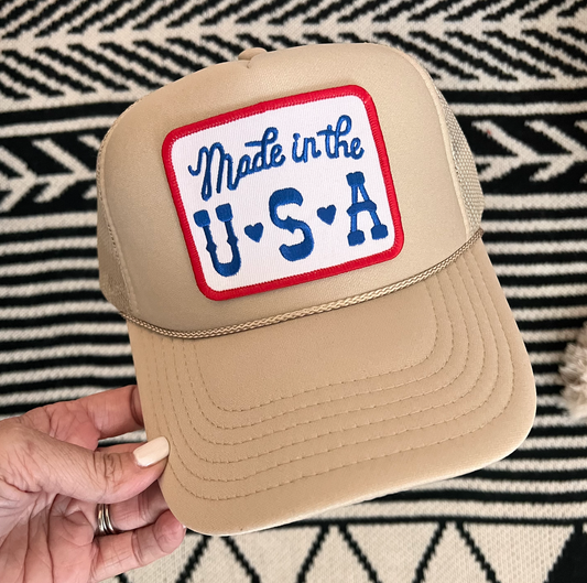 Made In The U.S.A Embroidered Patch Trucker