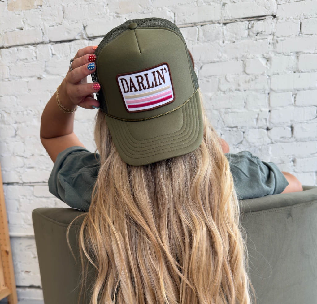 Darlin' Embroidered Patch Trucker