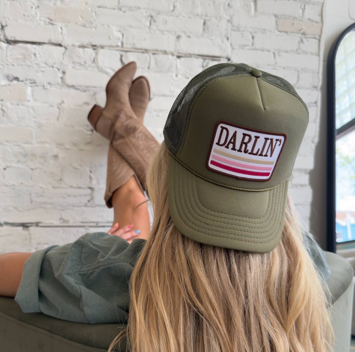 Darlin' Embroidered Patch Trucker