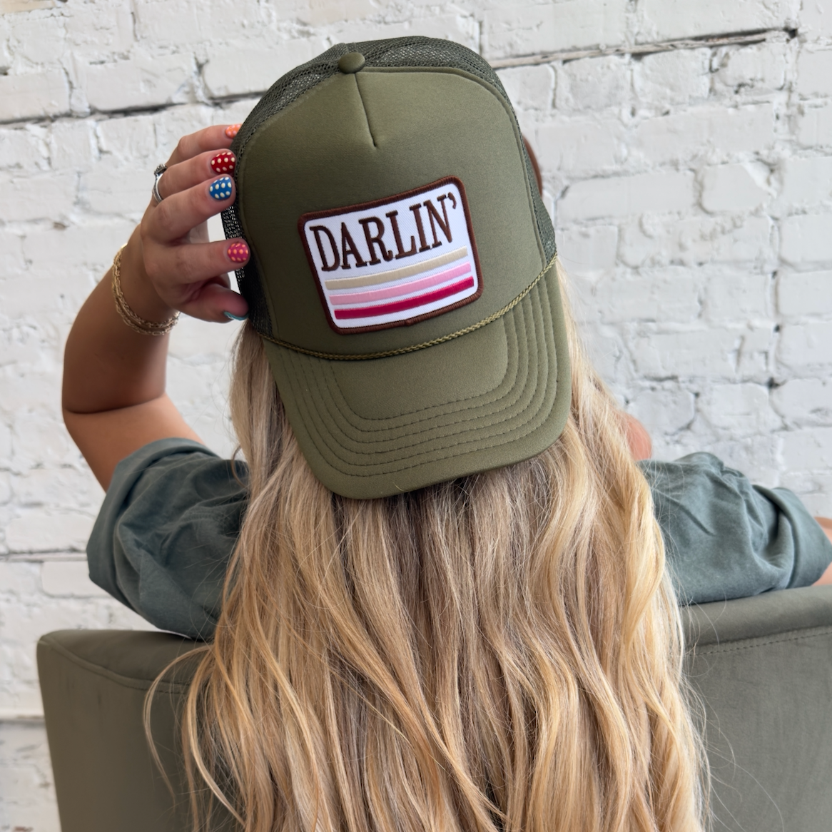 Darlin' Embroidered Patch Trucker