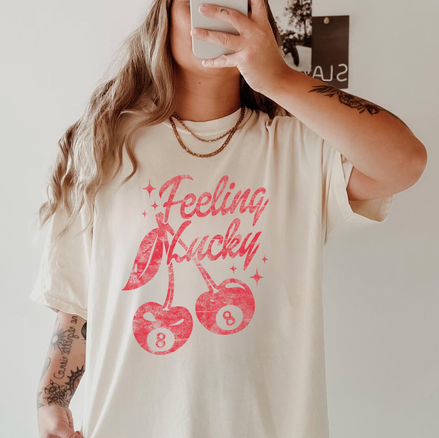 Feelin' Lucky Distressed Graphic Tee
