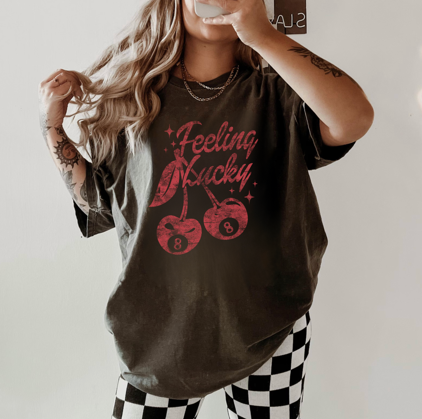 Feelin' Lucky Distressed Graphic Tee