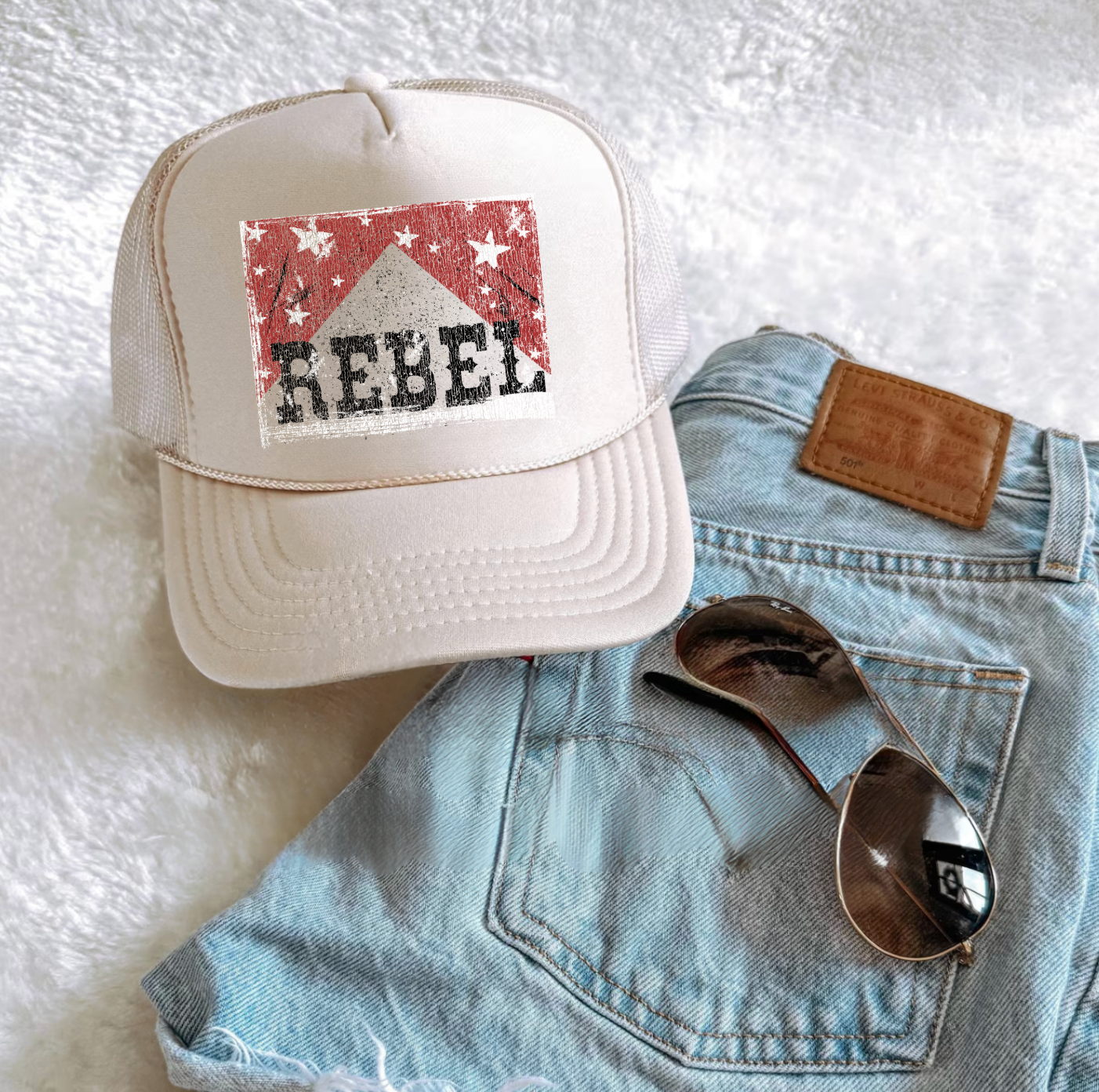 Distressed Rebel Trucker