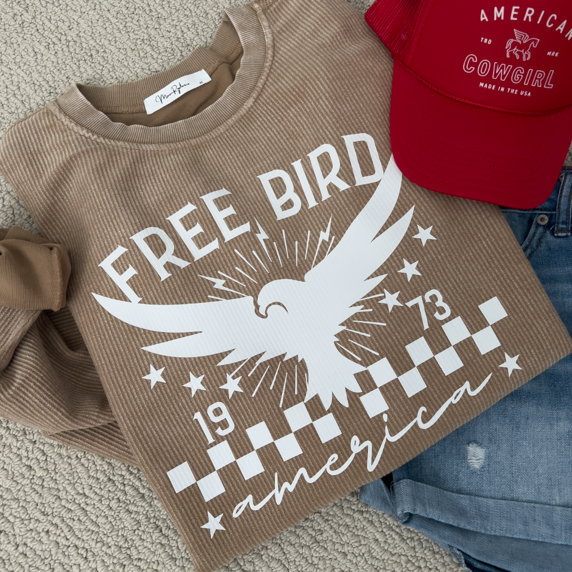 Free Bird Corded Crewneck