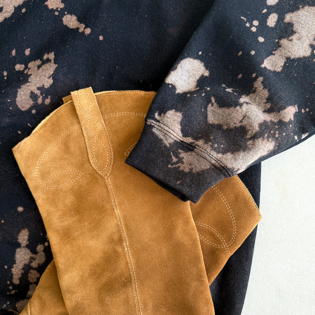 HOWDY- Edgy Bleached Crewneck