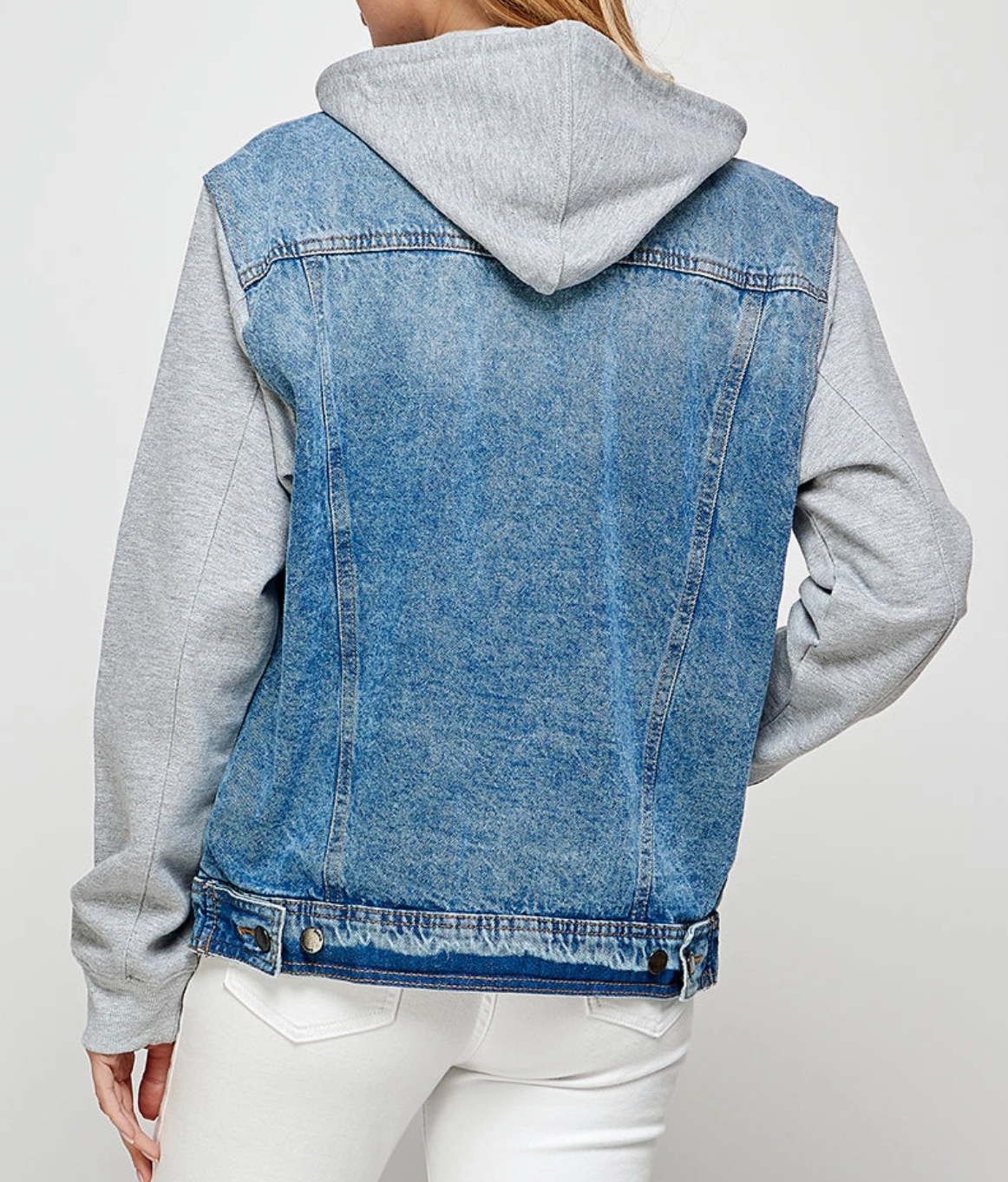 Off-Duty Denim Hoodie Jacket
