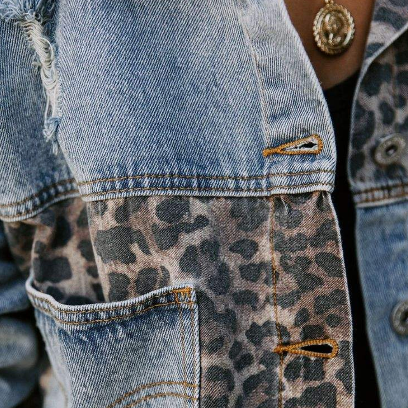 Leo Distressed Denim Jacket
