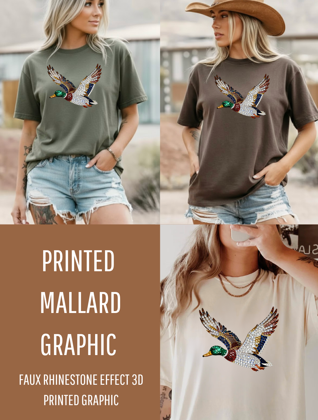 Printed Gem Mallard Duck Crew