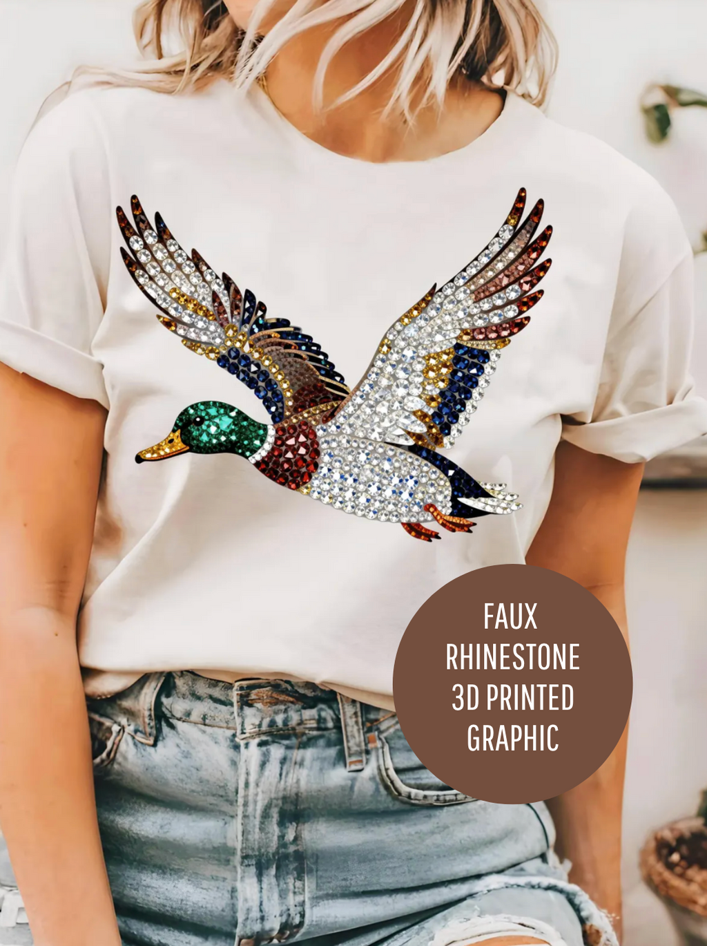 Printed Gem Mallard Duck Crew