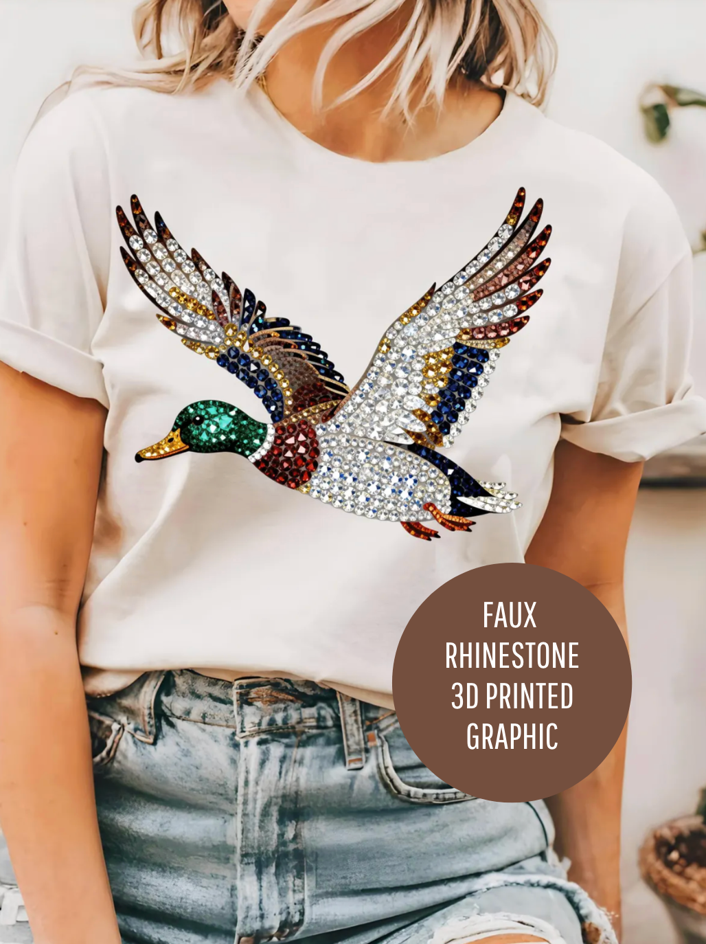 Printed Gem Mallard Duck Crew