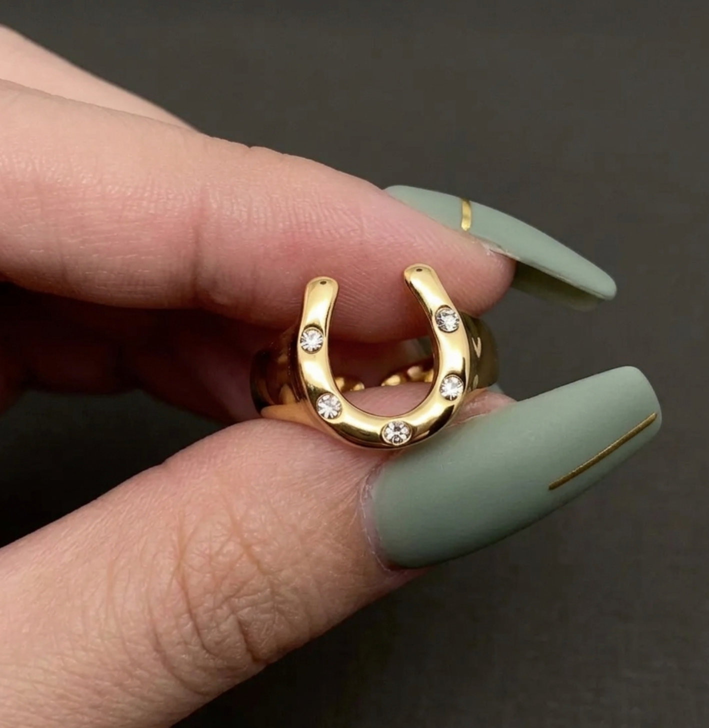 Lucky You Horseshoe Ring