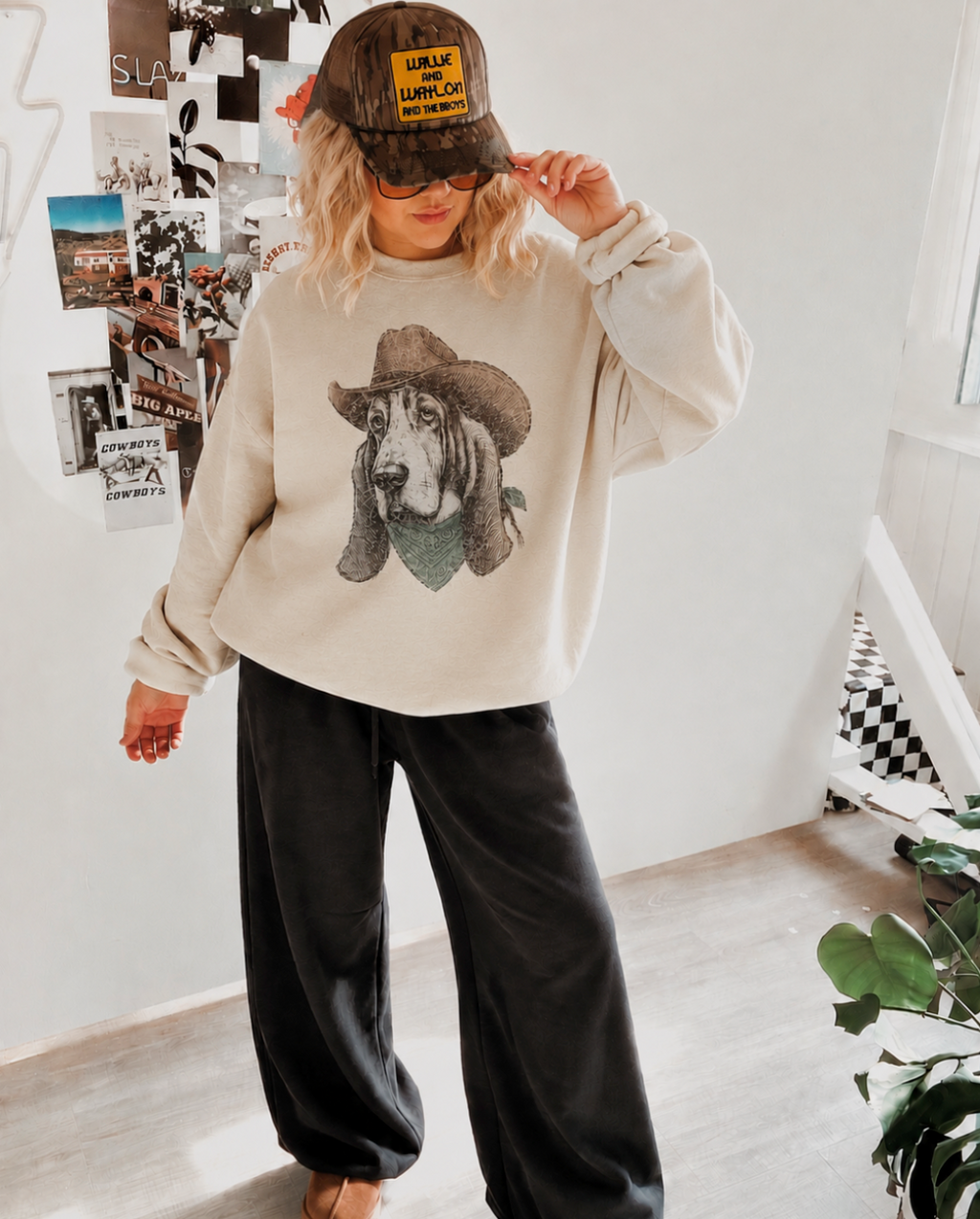 Vintage Cowboy Hound Crewneck