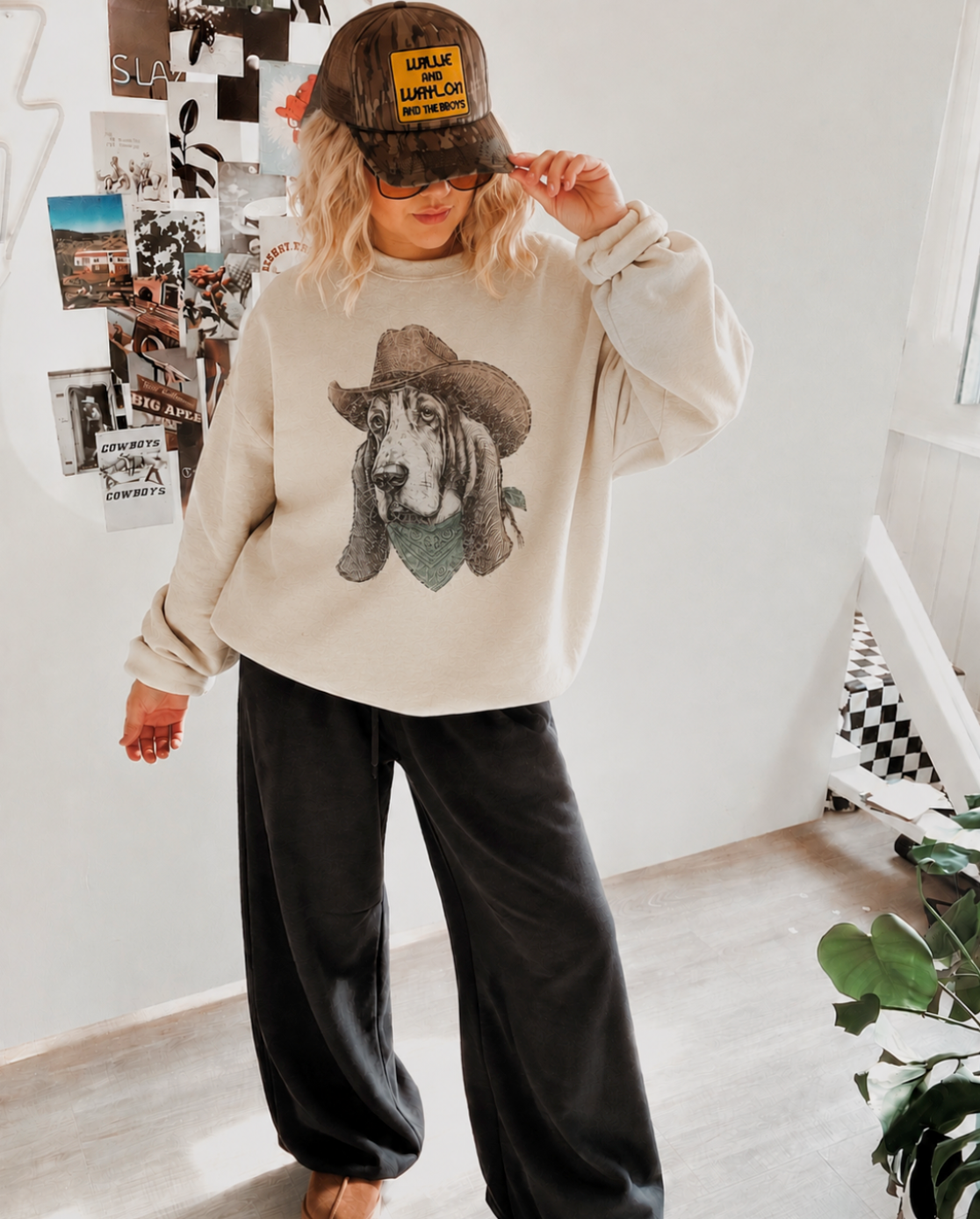 Vintage Cowboy Hound Crewneck
