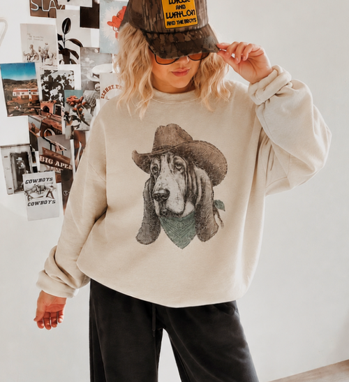 Vintage Cowboy Hound Crewneck