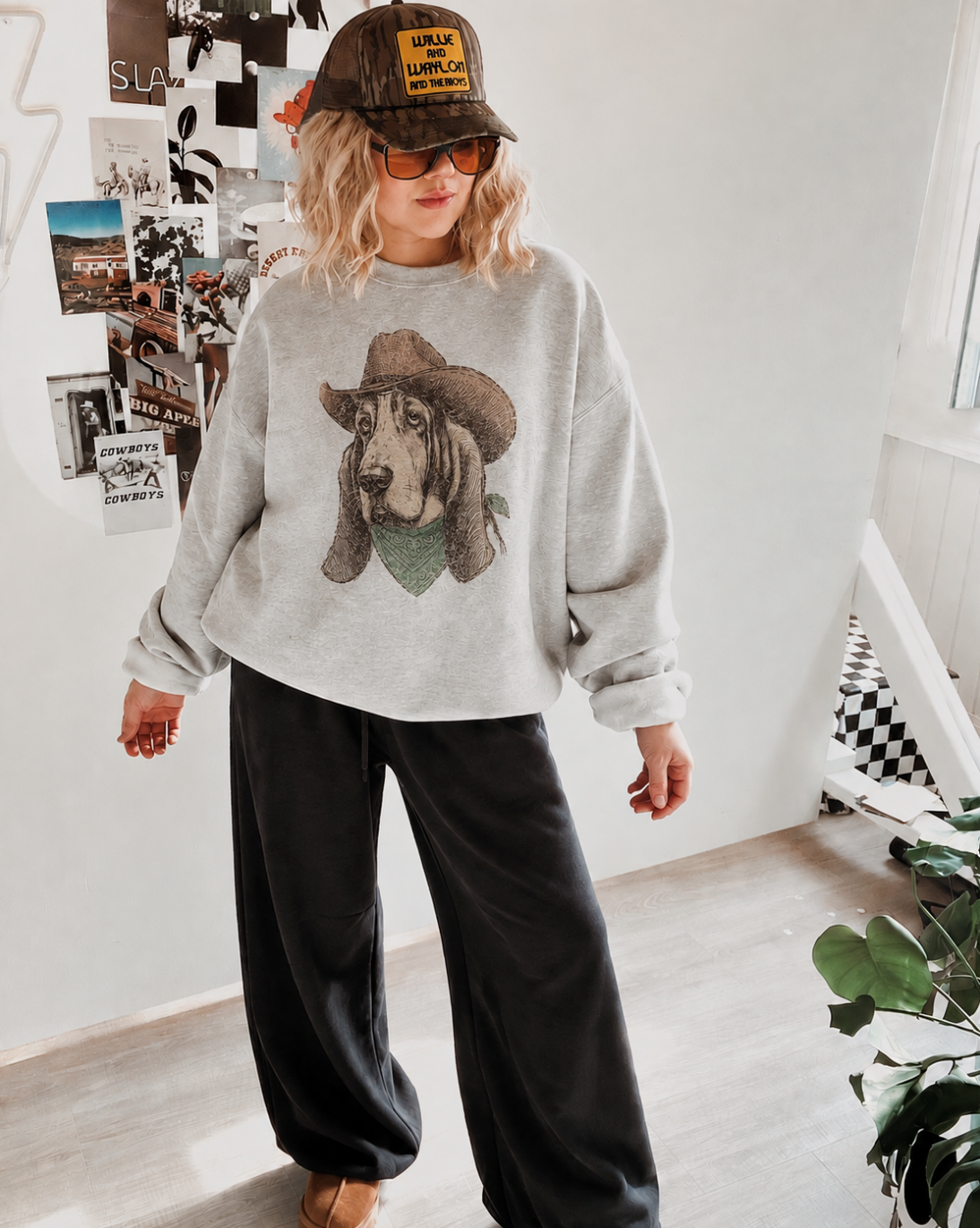 Vintage Cowboy Hound Crewneck