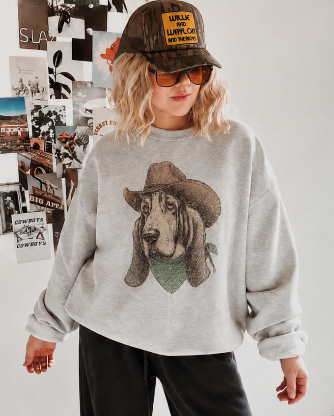 Vintage Cowboy Hound Crewneck